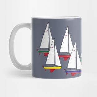 Harbor 20 Sailboats Racing Mug